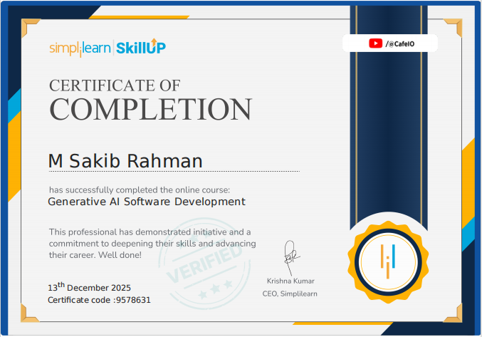 Generative AI Software Development Achievement